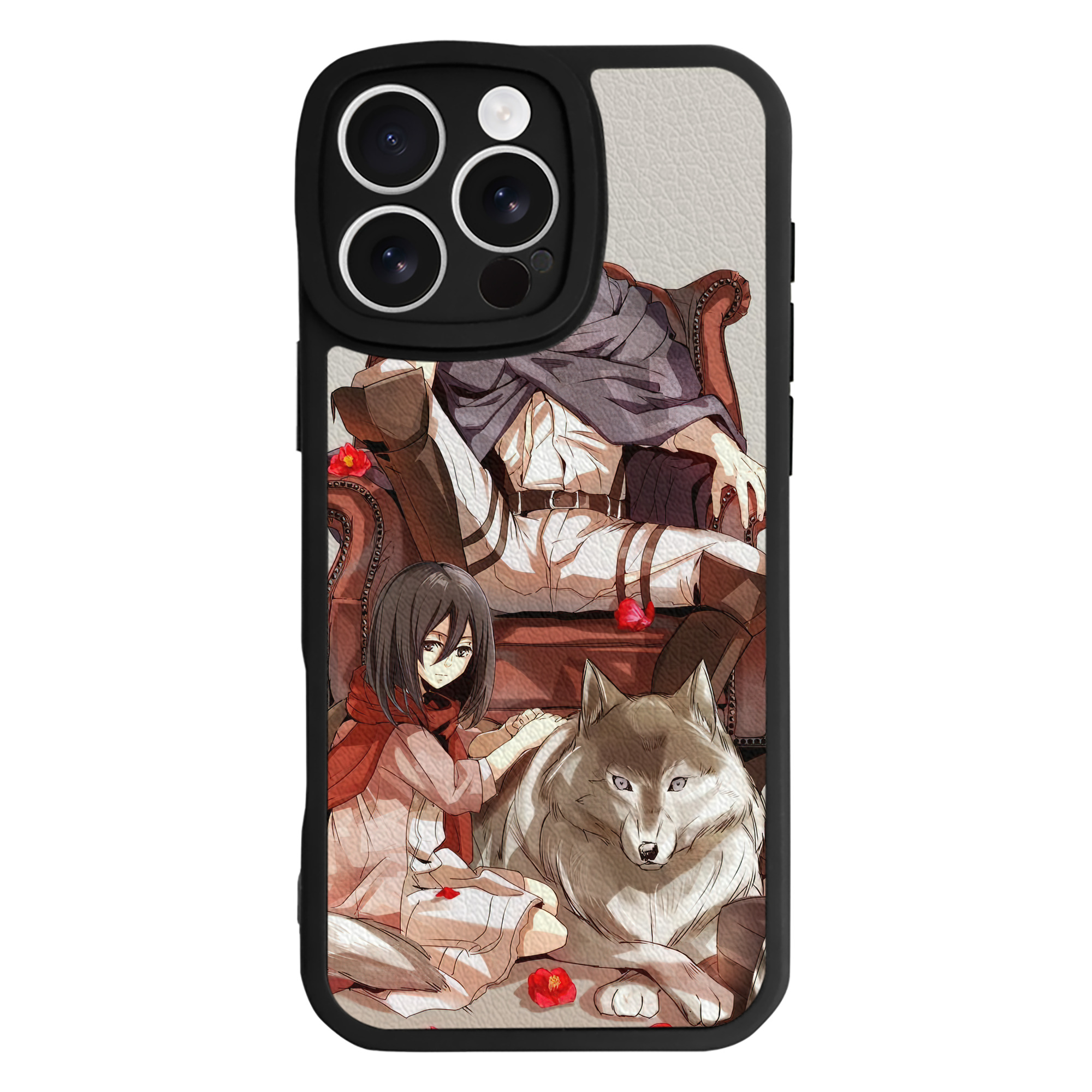 （画像用） 進撃の巨人 Attack on Titan 【iPhone 16シリーズ対応】シリコンスマホケース（レザー調） 材質：シリコン